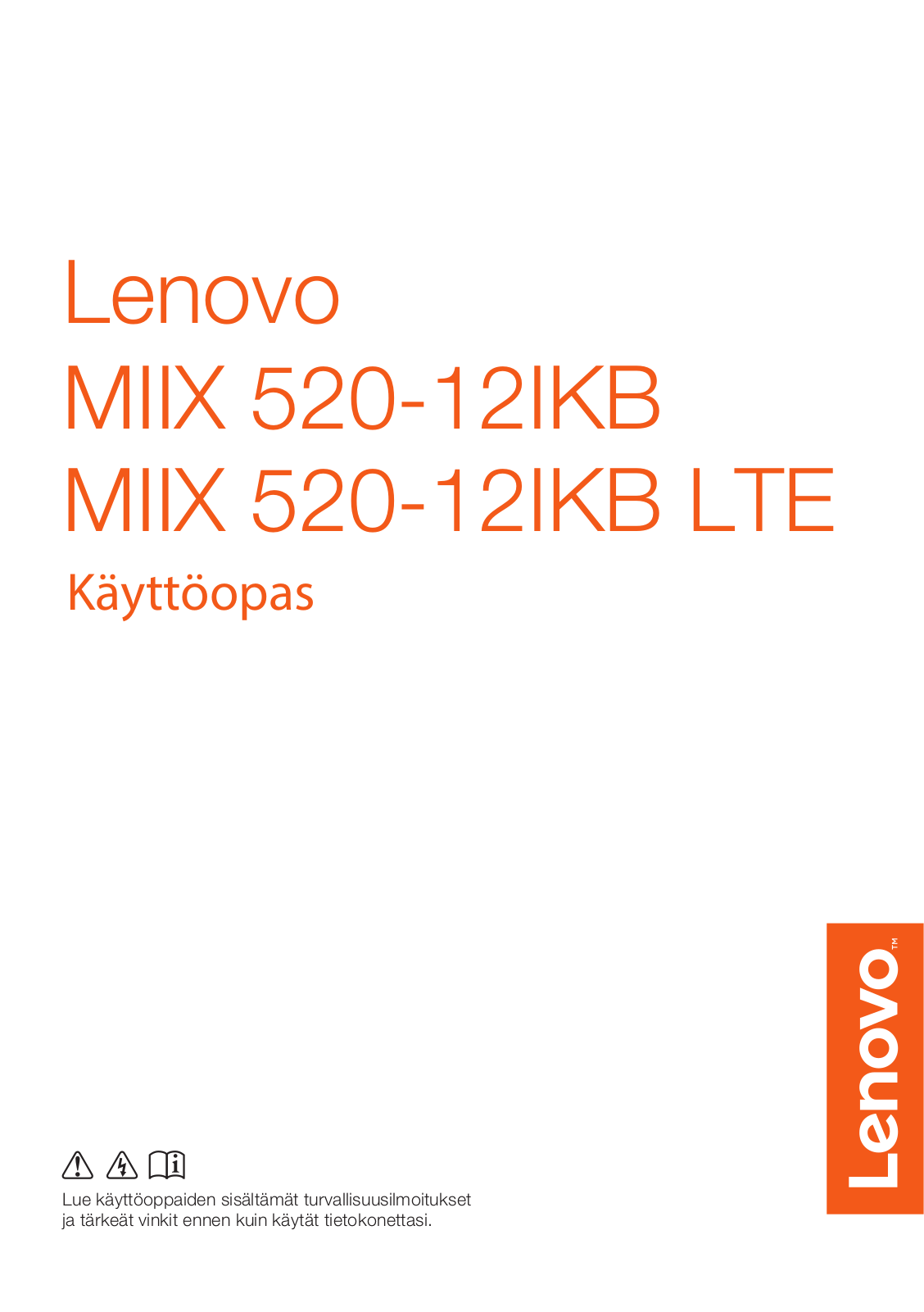 Lenovo MIIX 520-12IKB, MIIX 520-12IKB LTE User Guide