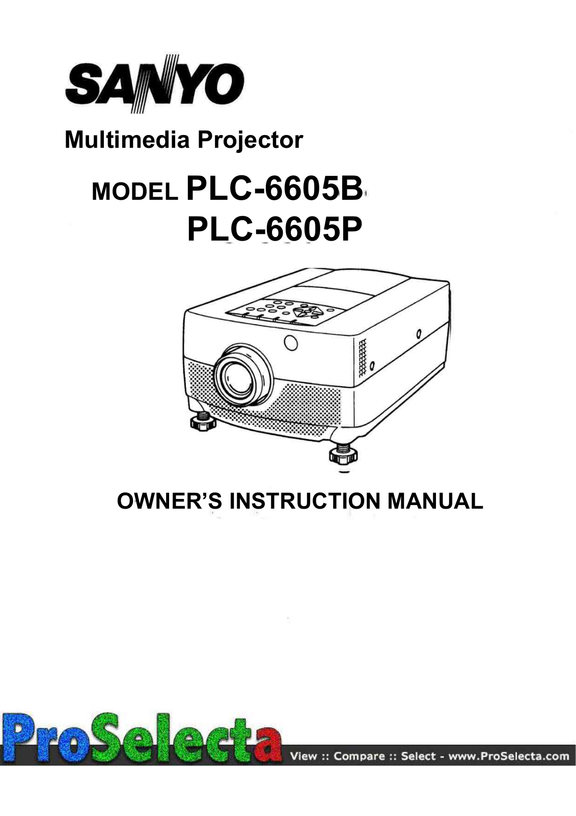 Sanyo PLC-6605 User guide - ManualMachine.com