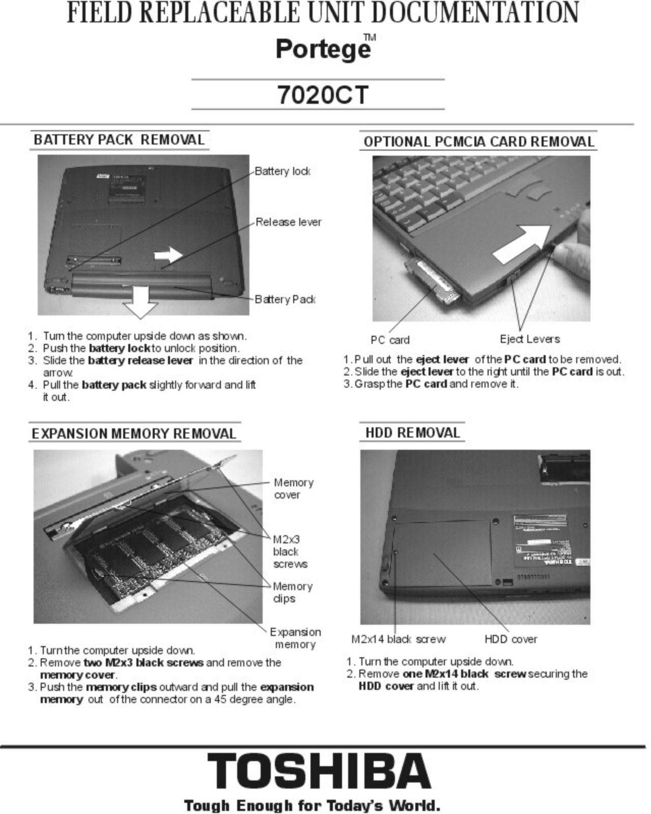 Toshiba portege 7020ct Service Manual