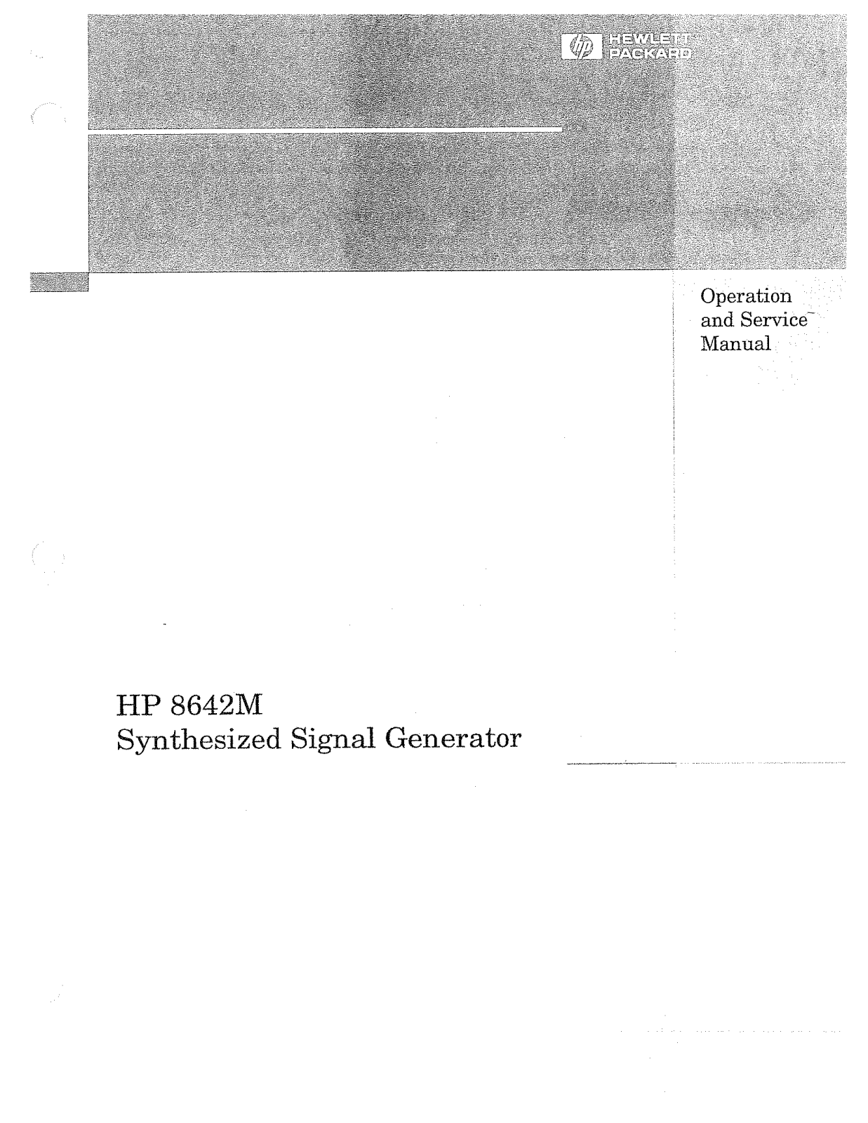 HP (Hewlett-Packard) 842M User Manual