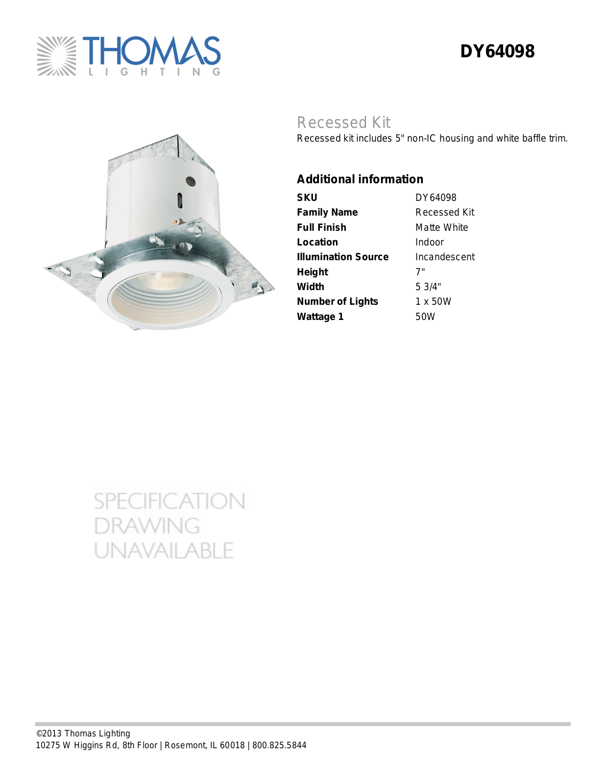 Thomas Lighting TL1011 Specifications - ManualMachine.com