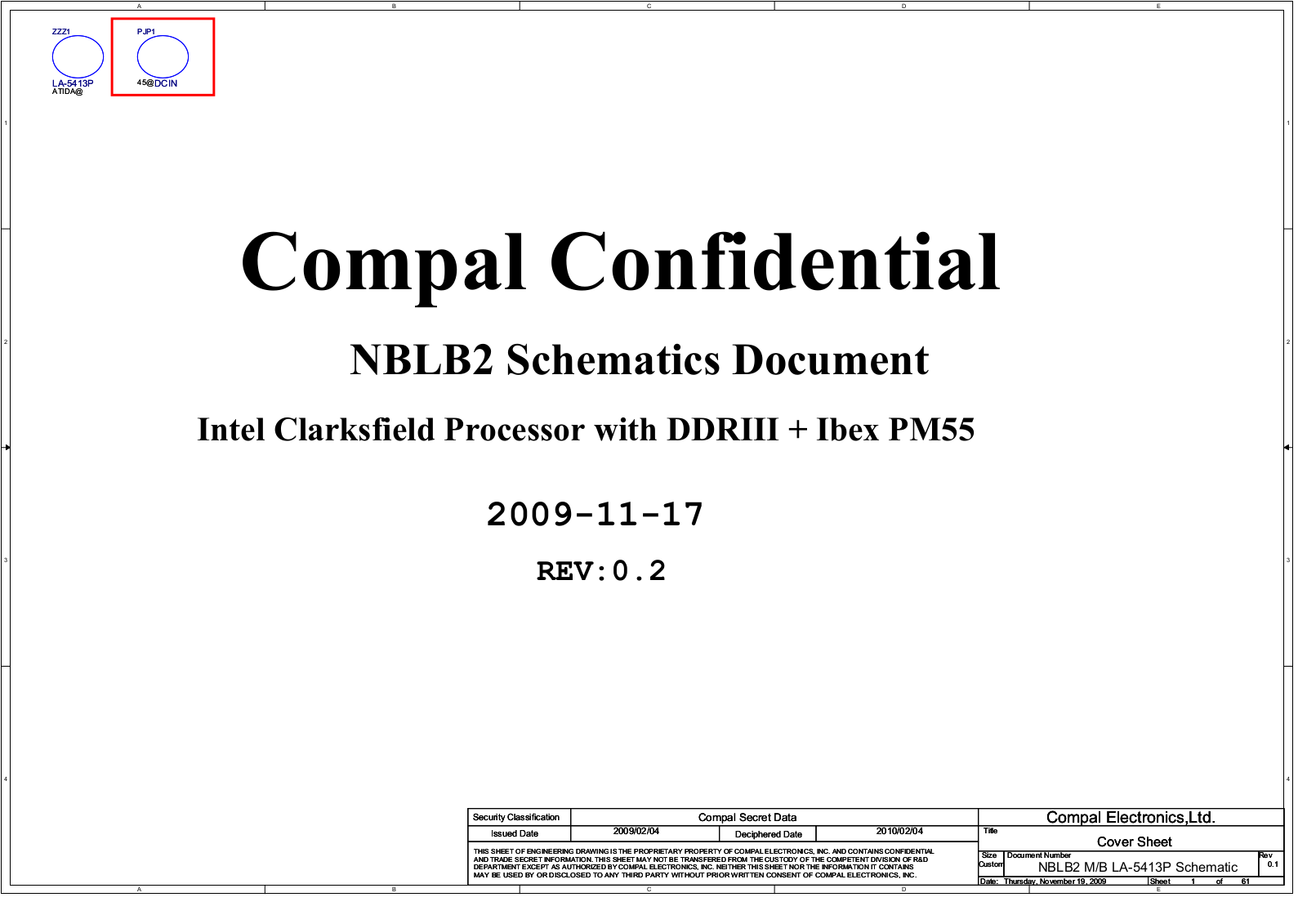 Compal LA-5413P NBLB2, LA-5412P NBLB2 Schematic