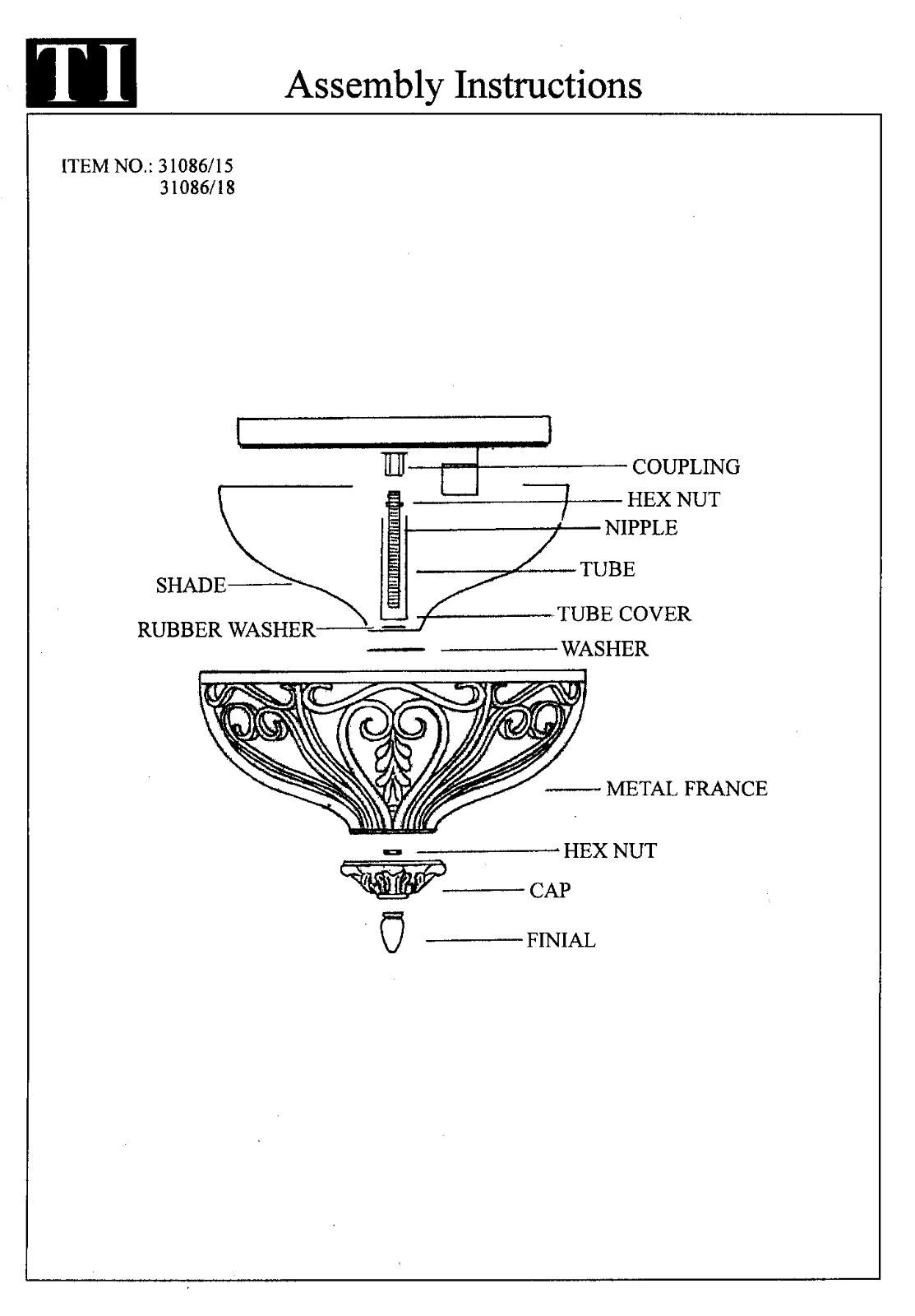 Triarch 31086-18, 31086-15 User Manual