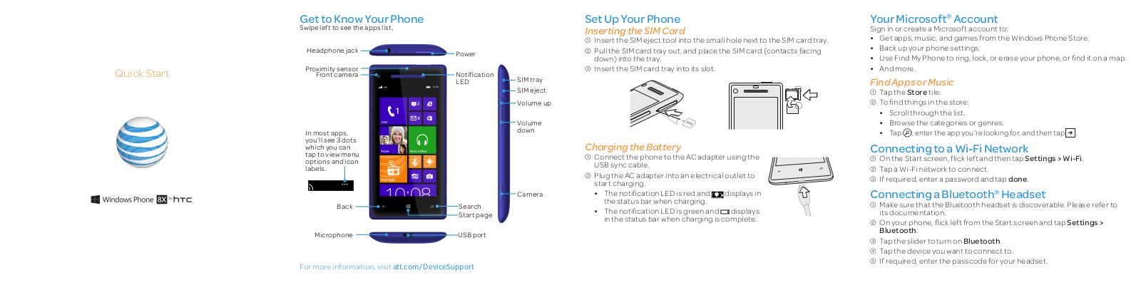 HTC Windows Phone 8X Quick Start Guide