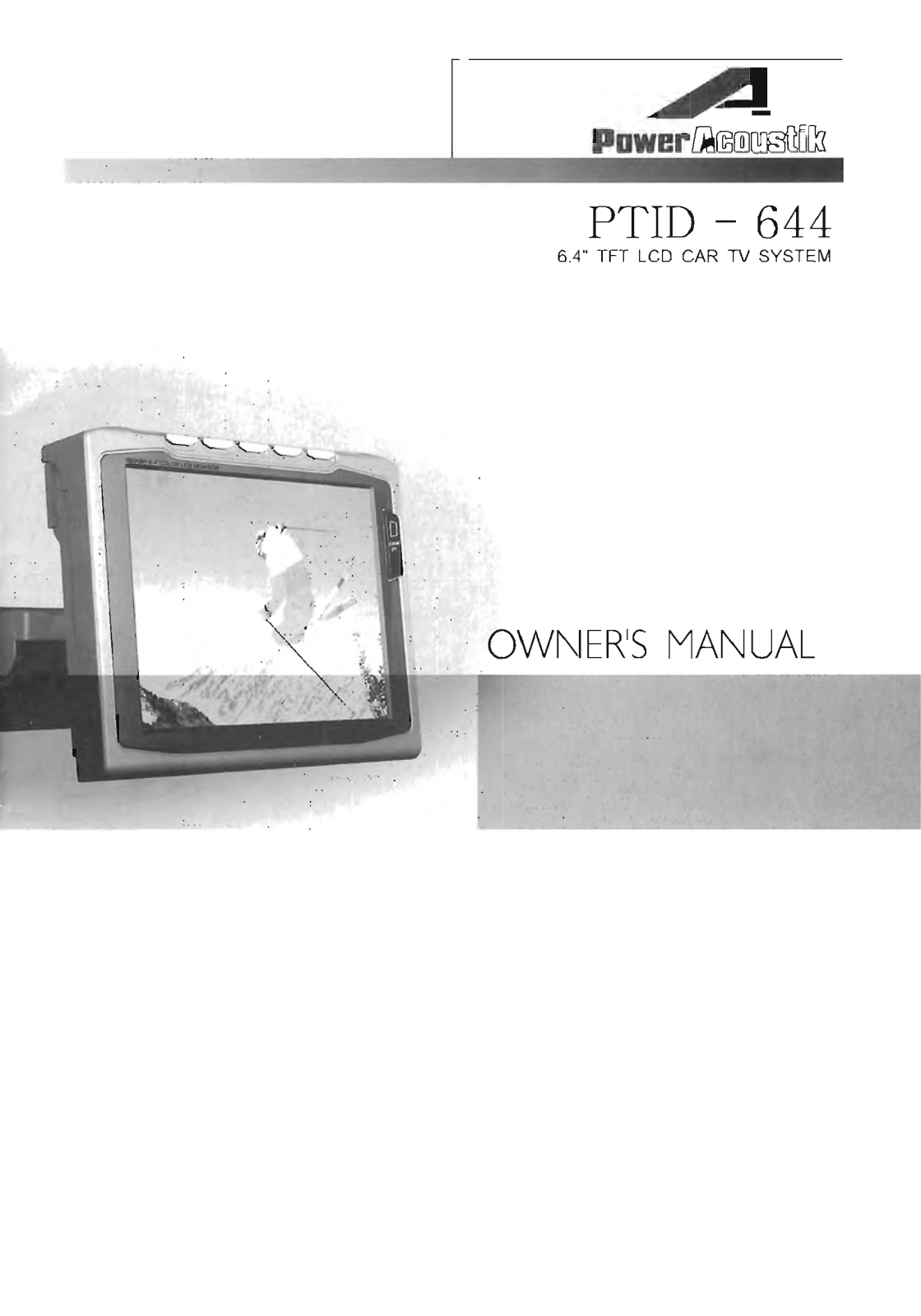 Power Acoustik PTID-644 Owners Manual