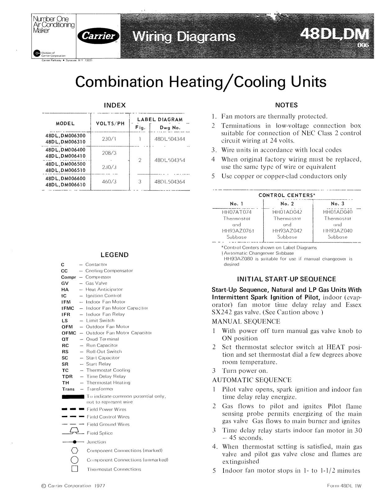 Carrier 48DM User Manual