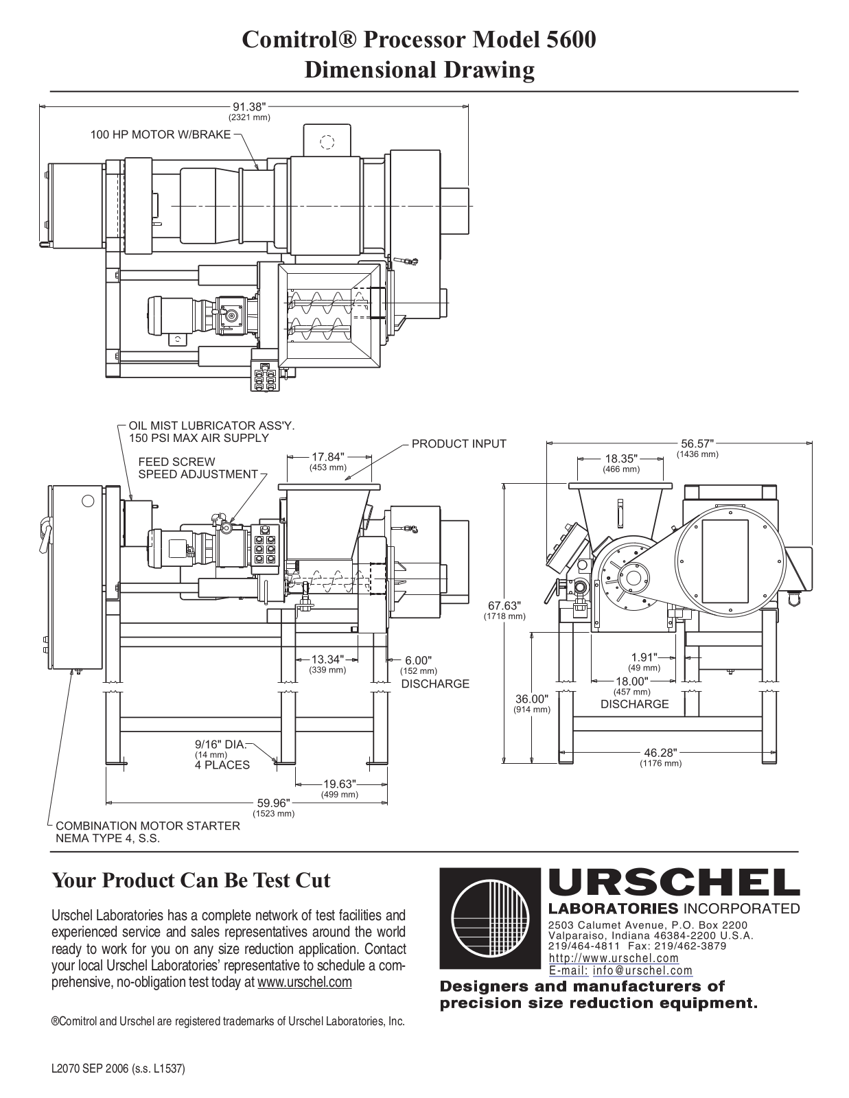 Urschel 5600 Parts Diagram