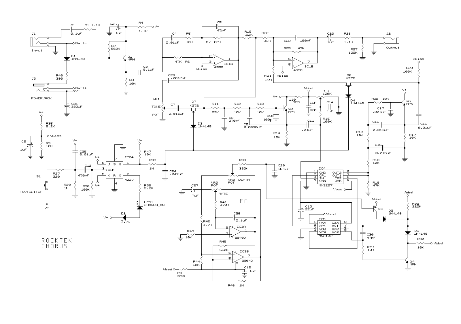 Rocktek chorus schematic