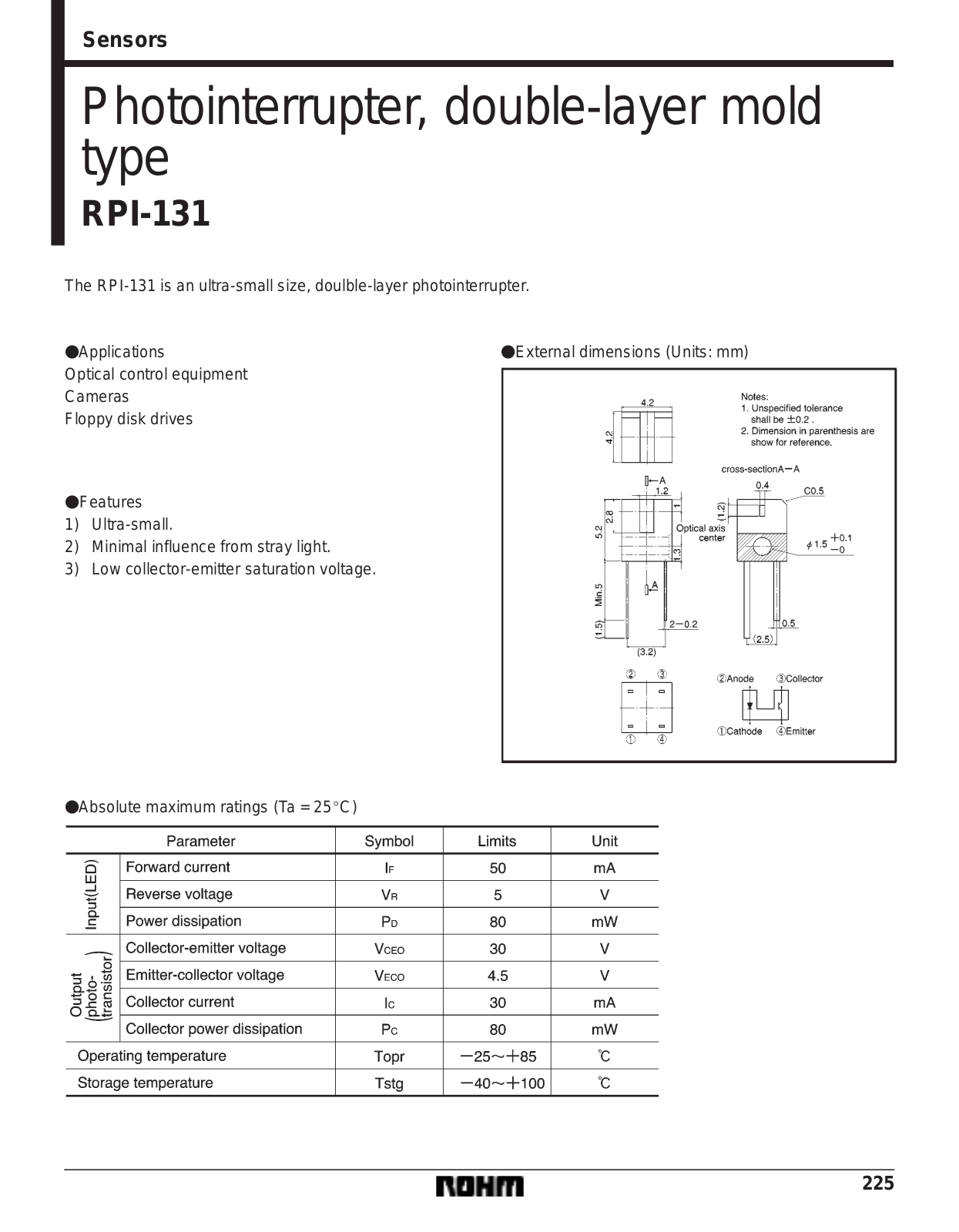 ROHM RPI-131 Datasheet