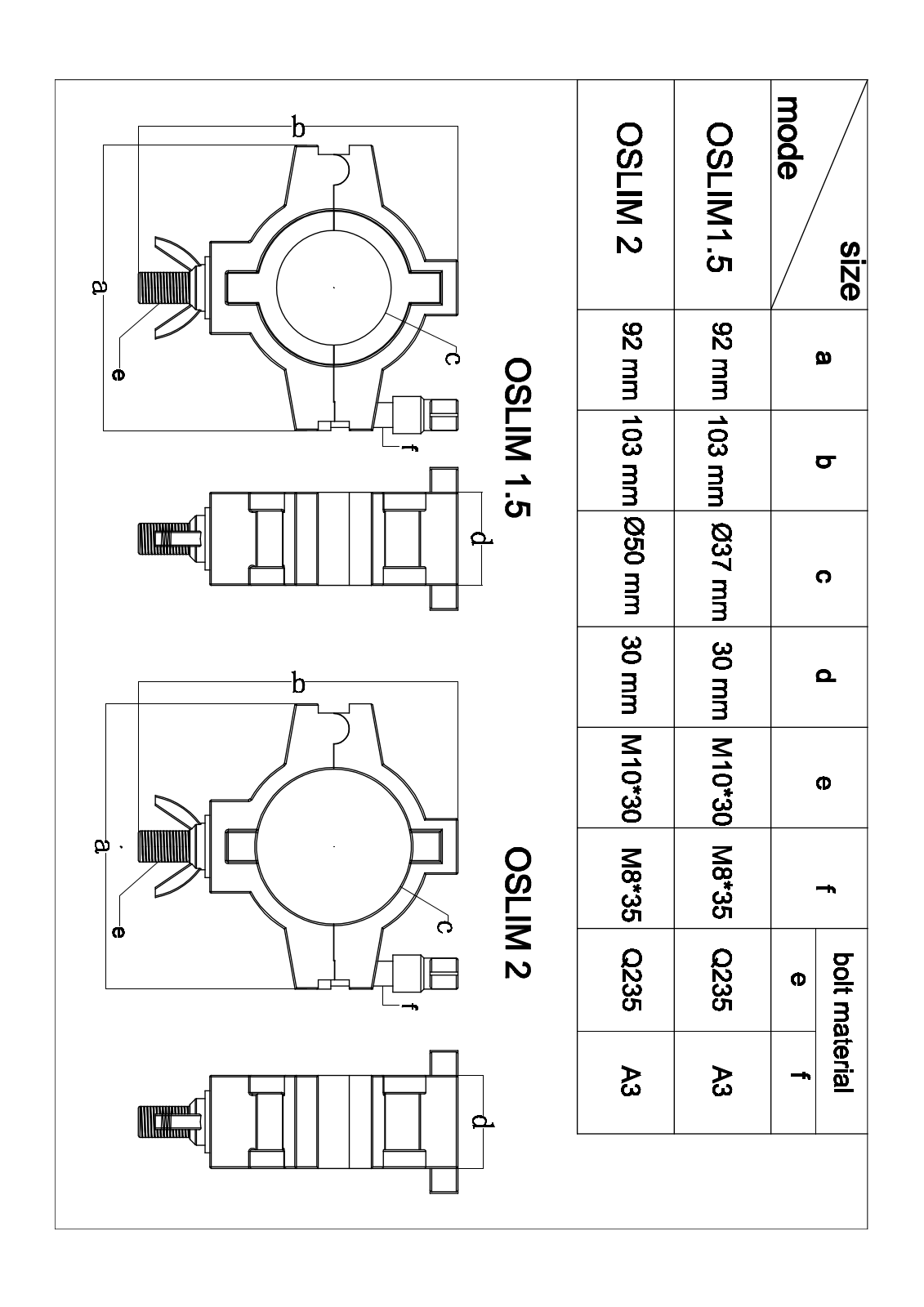 ADJ OSL150 OSL150 Tech Measurements