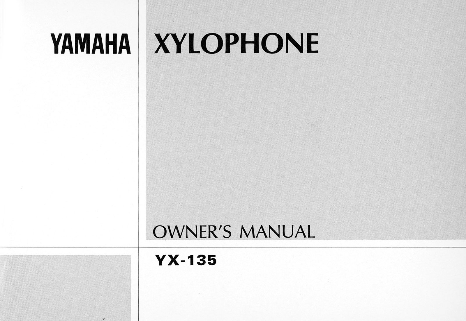 Yamaha YX-135 User Manual