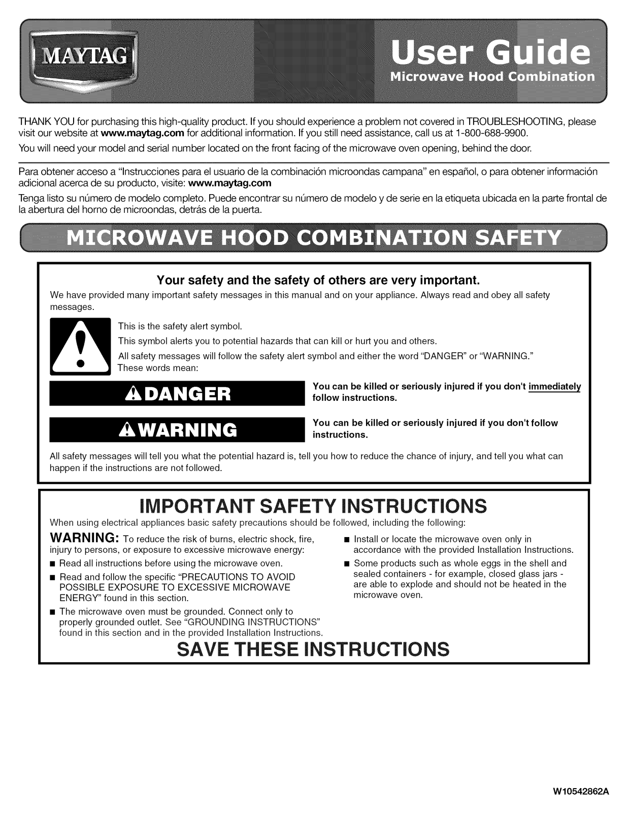 Maytag MMV4206BW0, MMV4206BS0, MMV4206BB0 Owner’s Manual