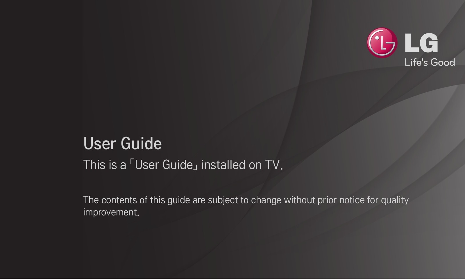 LG 42CS460-DA User guide