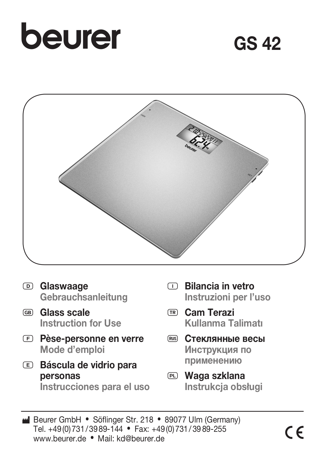 Beurer GS42BMI User Manual