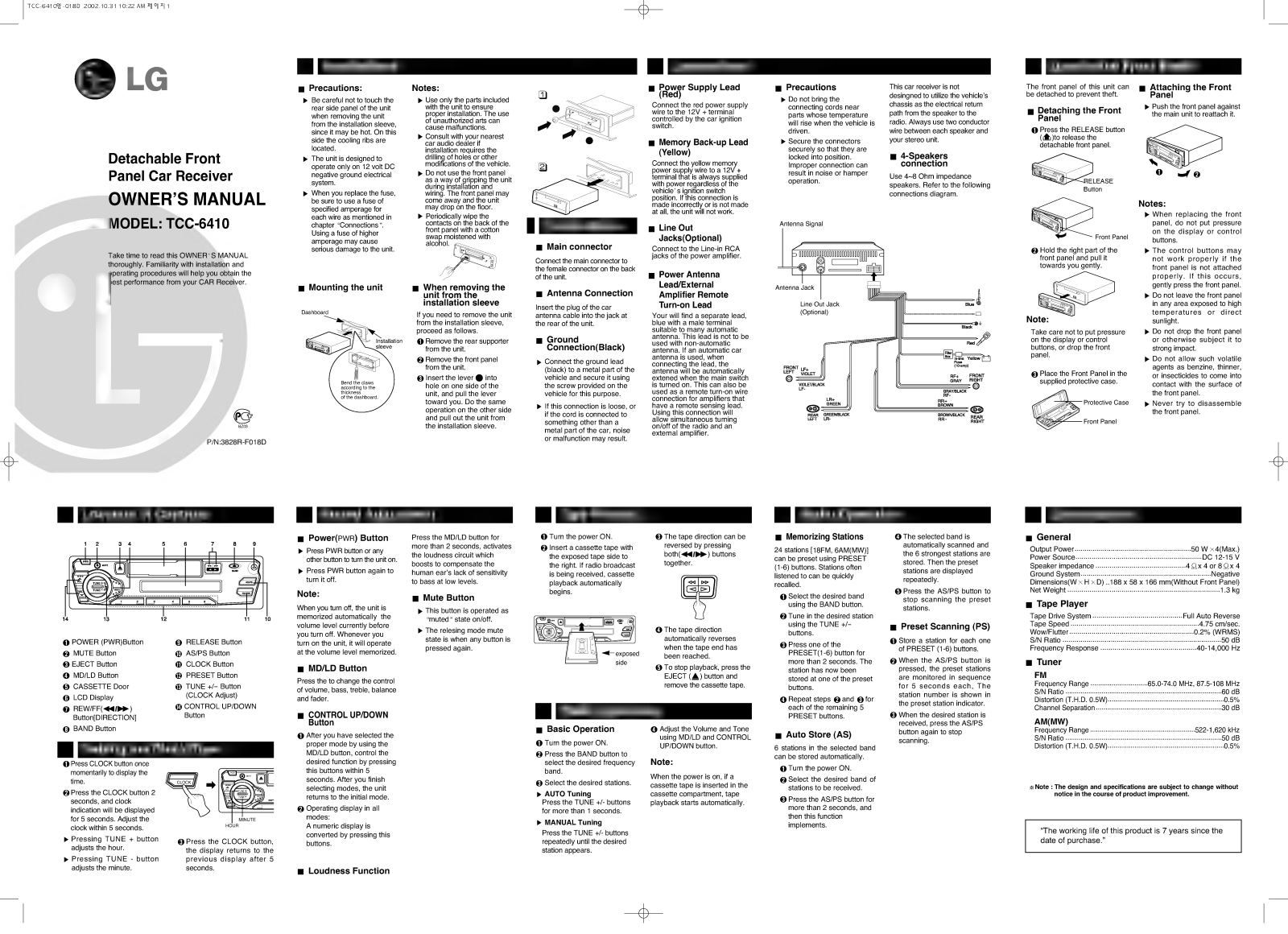 LG TCC-6410 User guide