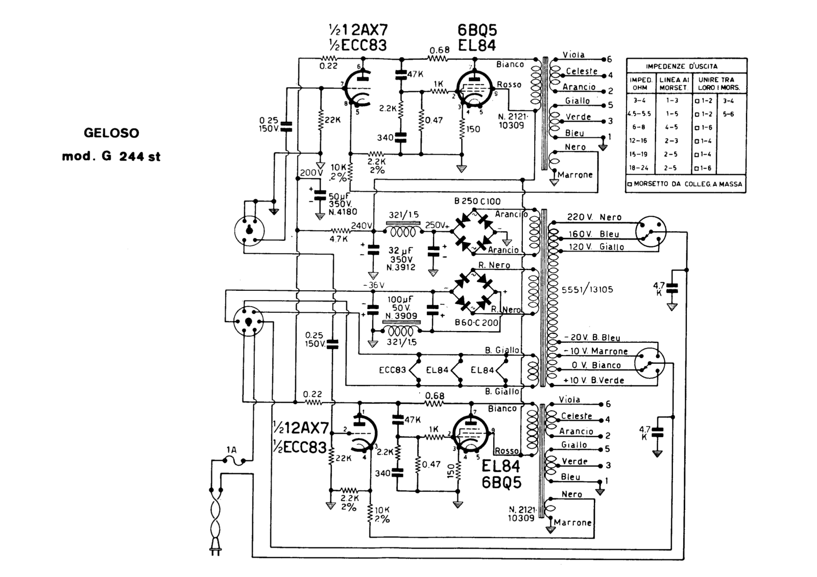 Geloso G244st Schematic