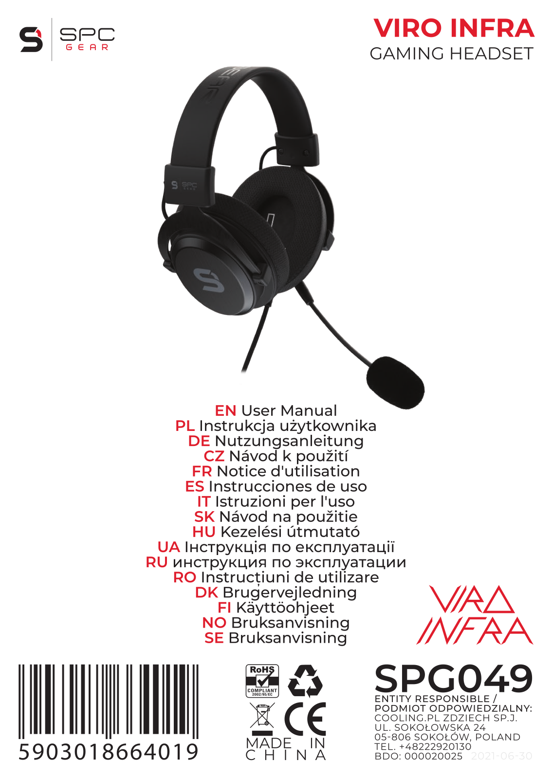 SPC GEAR Viro Infra User guide - ManualMachine.com