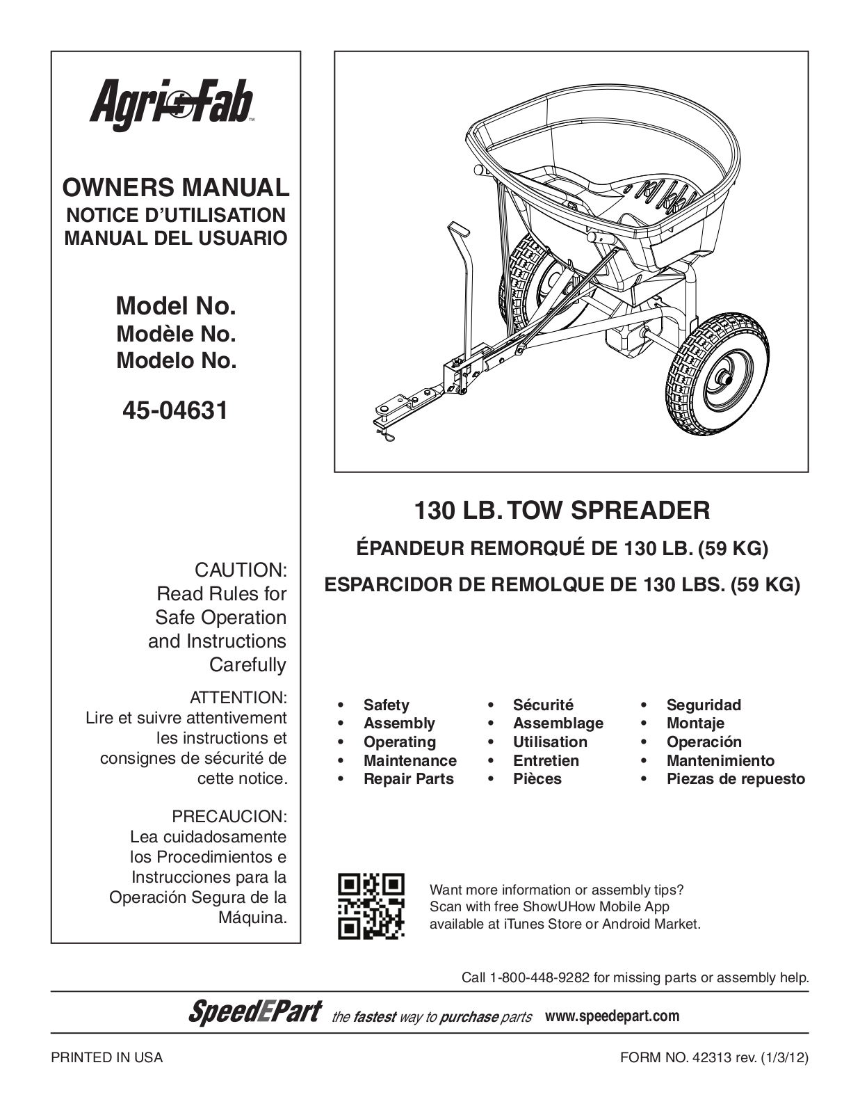 Agri-Fab 45-04631 User Manual