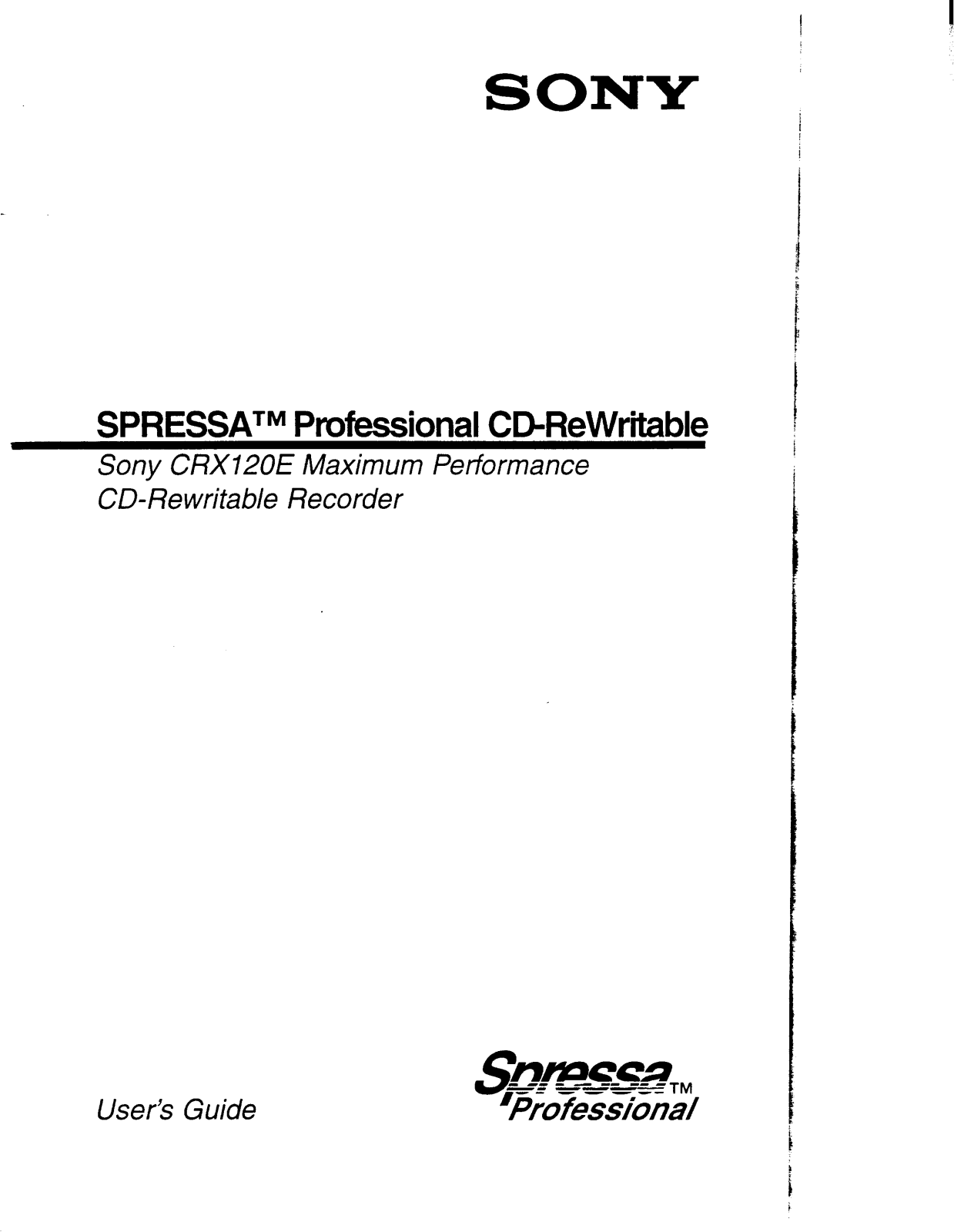 Sony CRX-120E User Manual