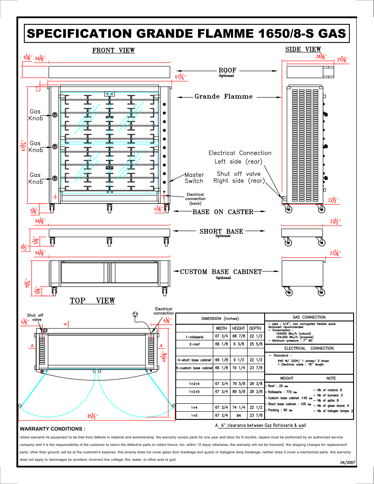 Rotisol 1680 8 S Specifications