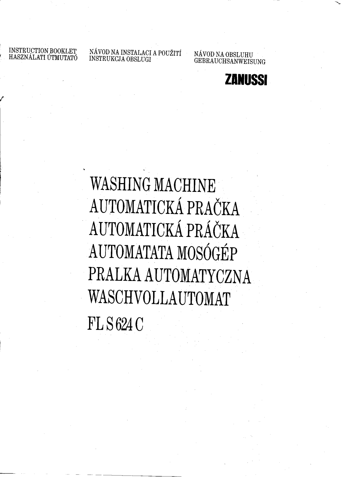 Zanussi FLS624C User Manual