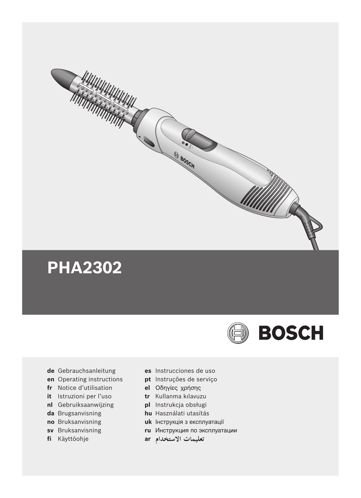 Bosch PHA2302 User Manual