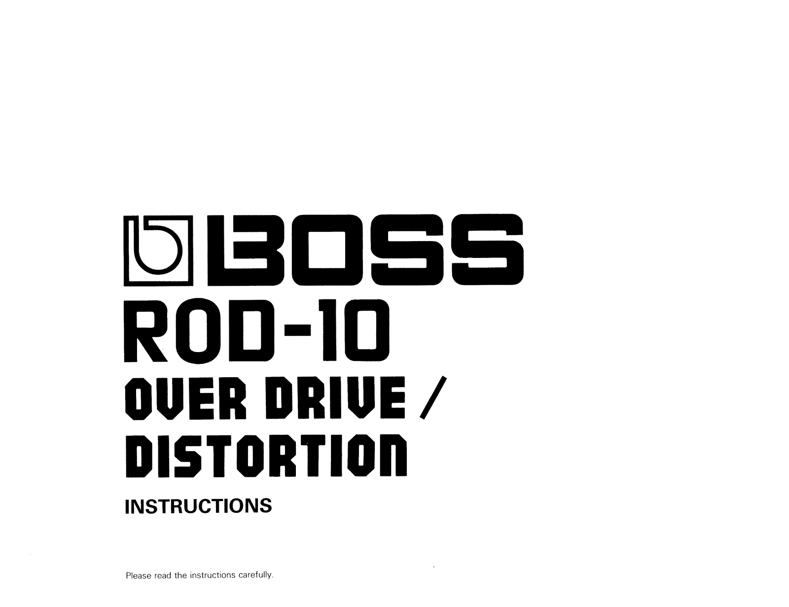 Roland Corporation ROD-10 Owner's Manual