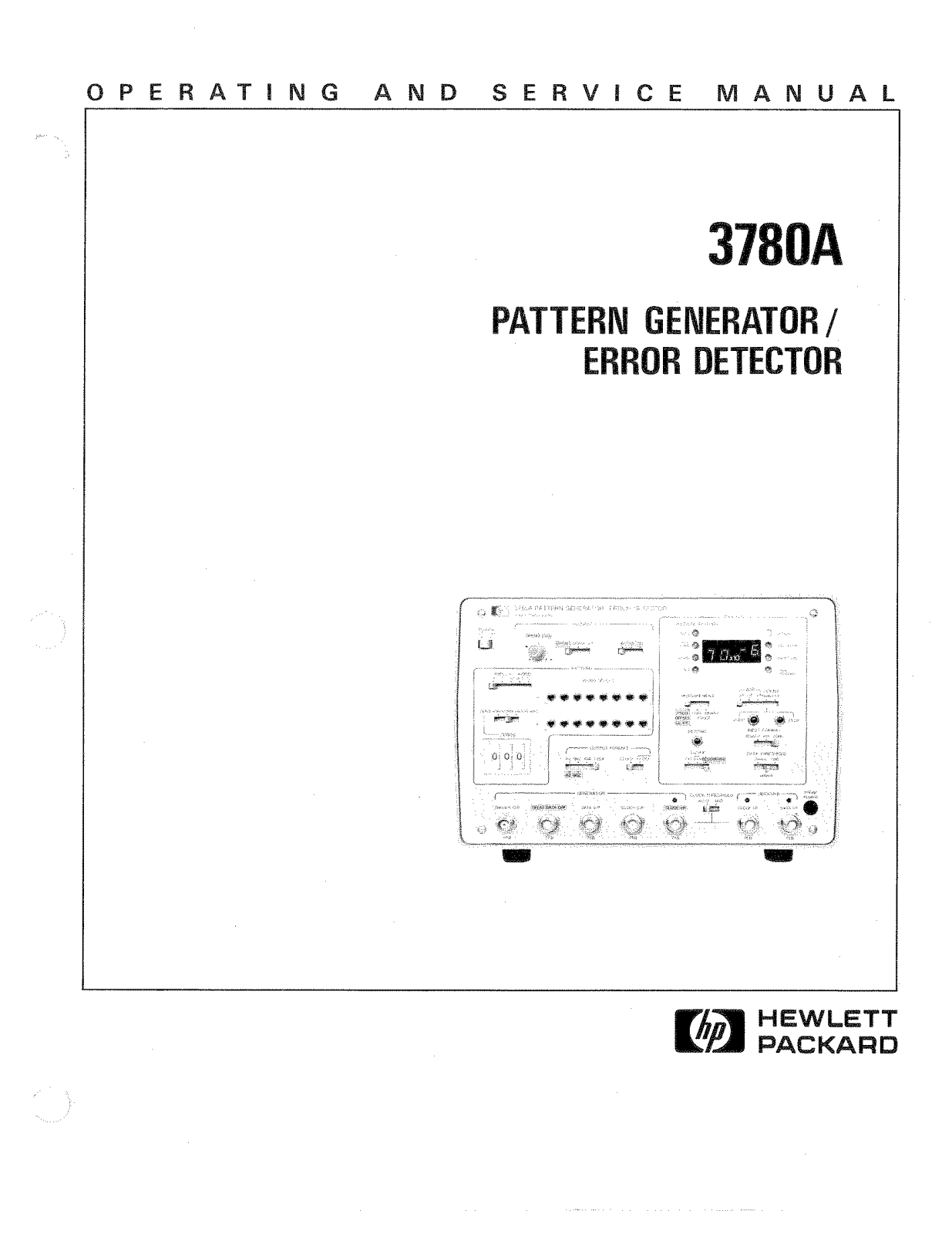 HP (Hewlett-Packard) 3780A User Manual