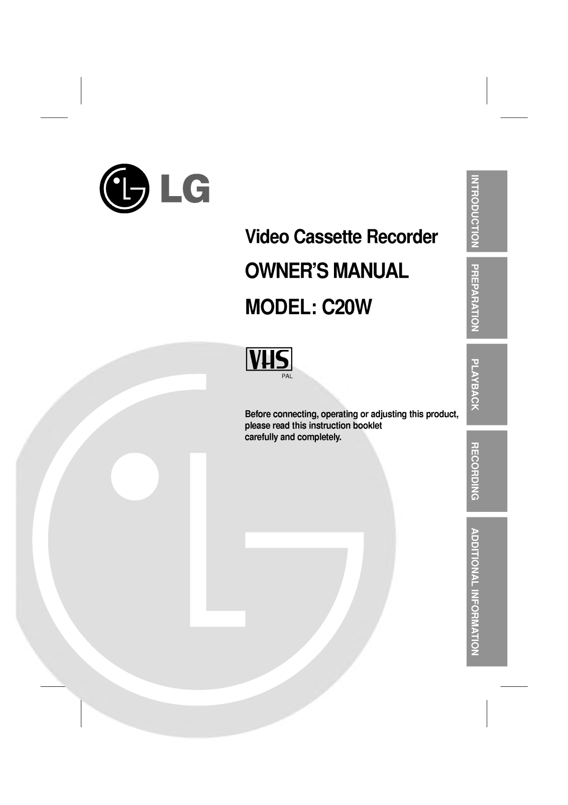 LG C20W User Manual