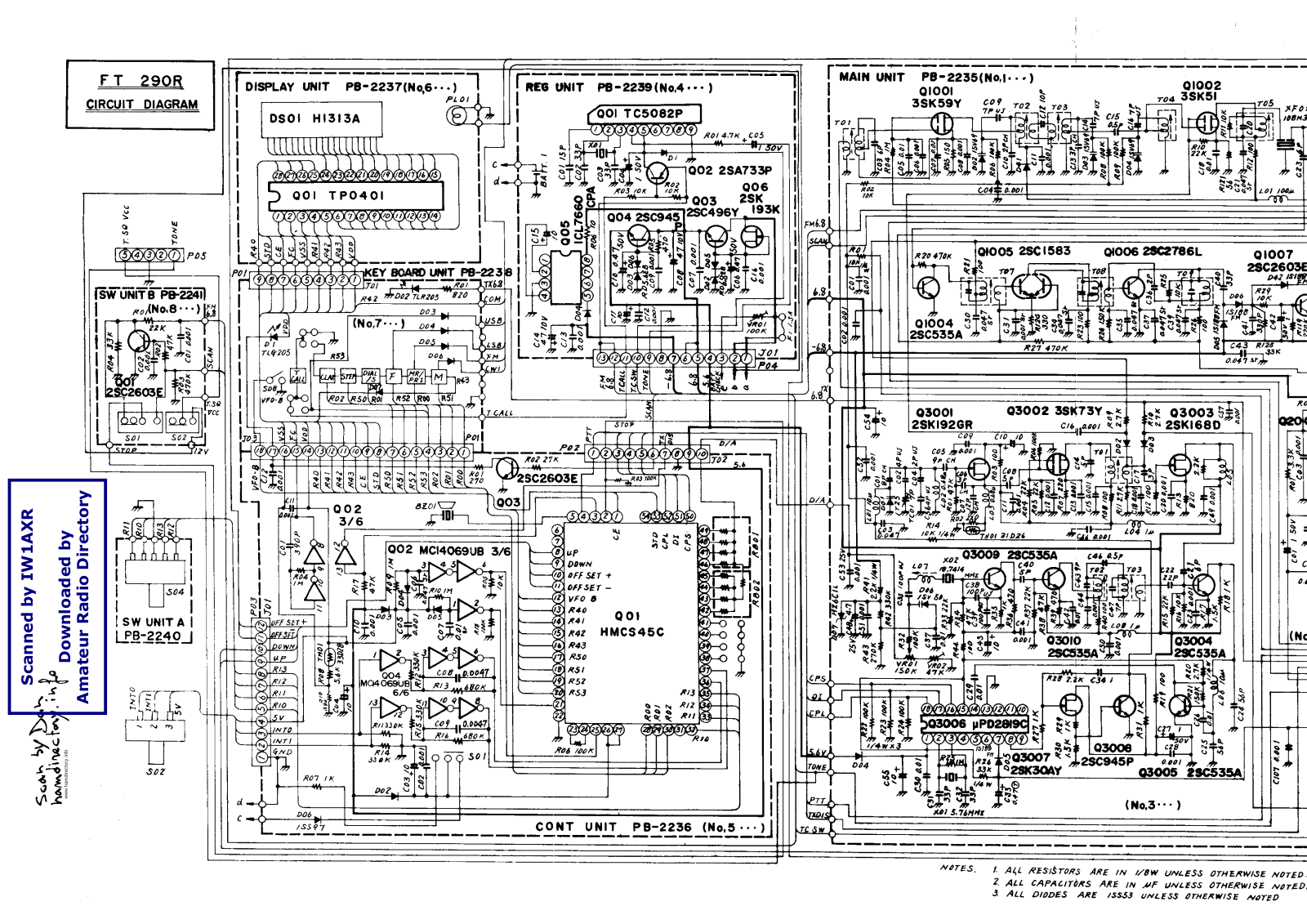 Yaesu FT290R Schematic