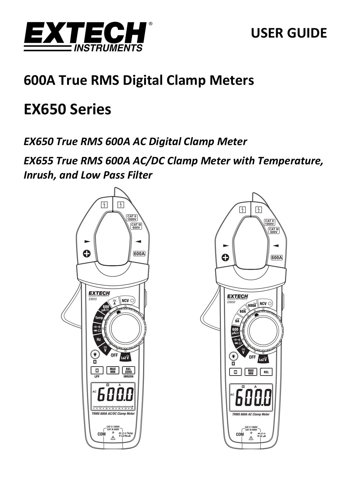 Extech EX655 Operating Manual