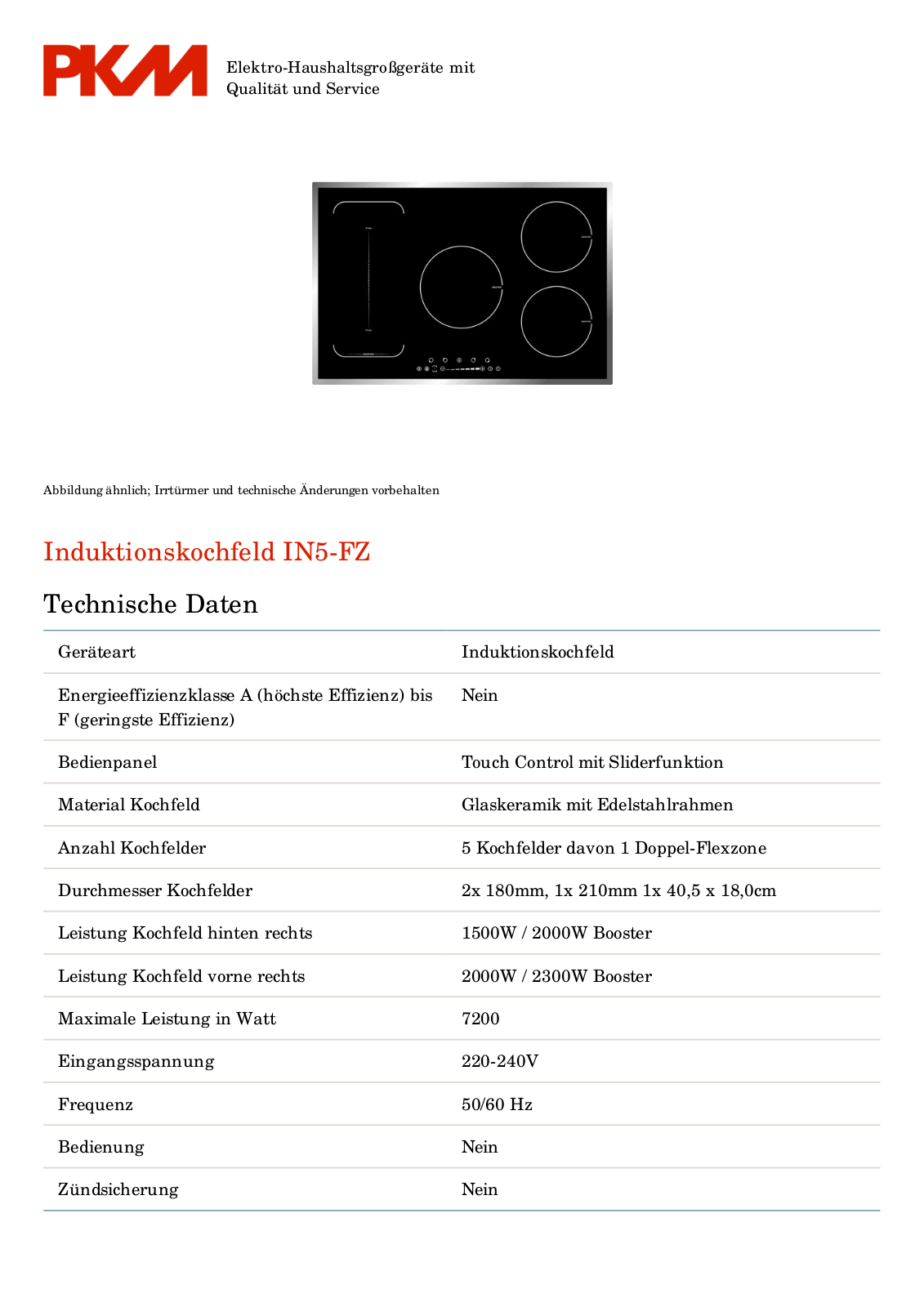 PKM IN5-FZ User Manual