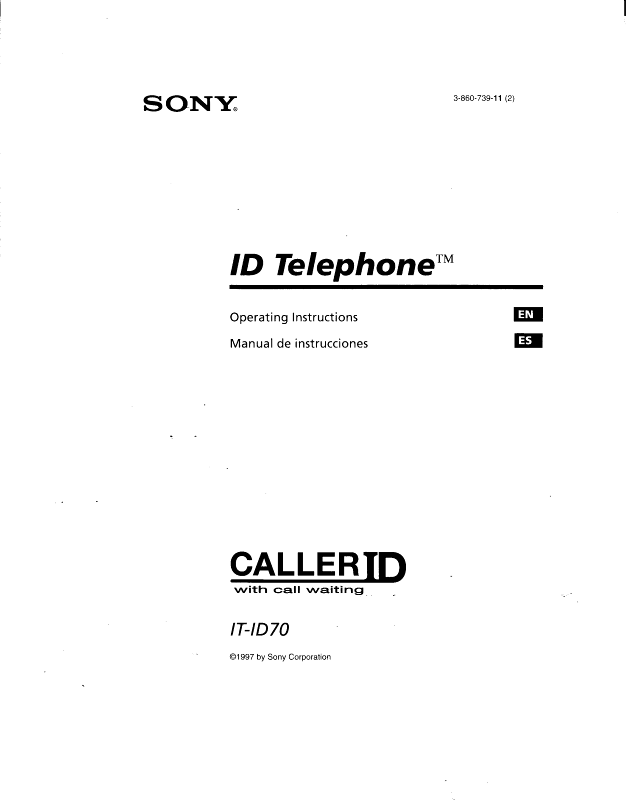 Sony IT-ID70 Operating Instructions