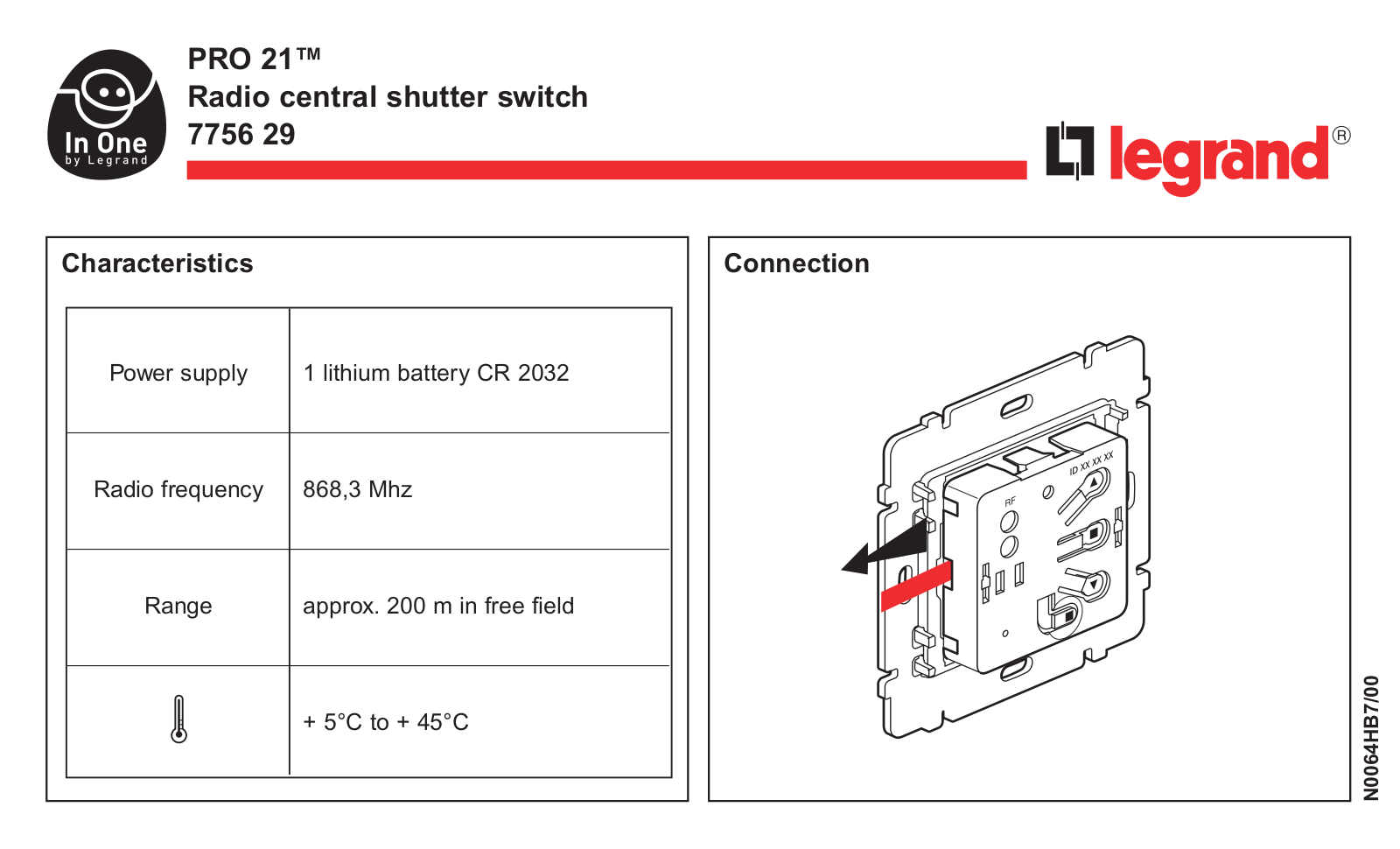 LEGRAND PRO 21 7756 29, PRO 21 7756 45 User Manual