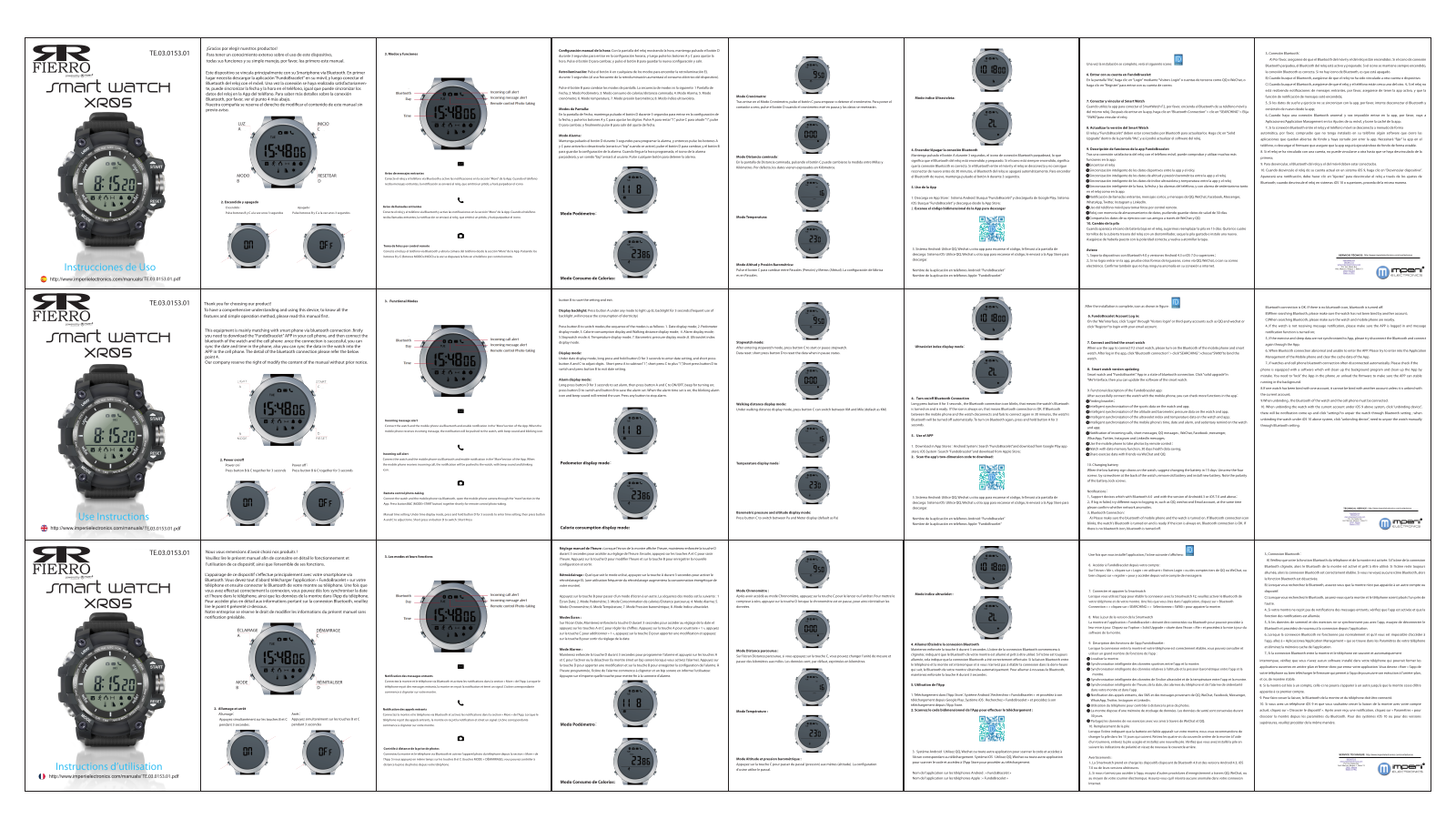 imperii electronics SmartWatch XROS Instruction Manual