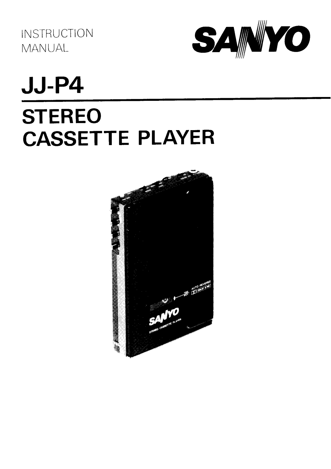 Sanyo JJ-P4 Instruction Manual