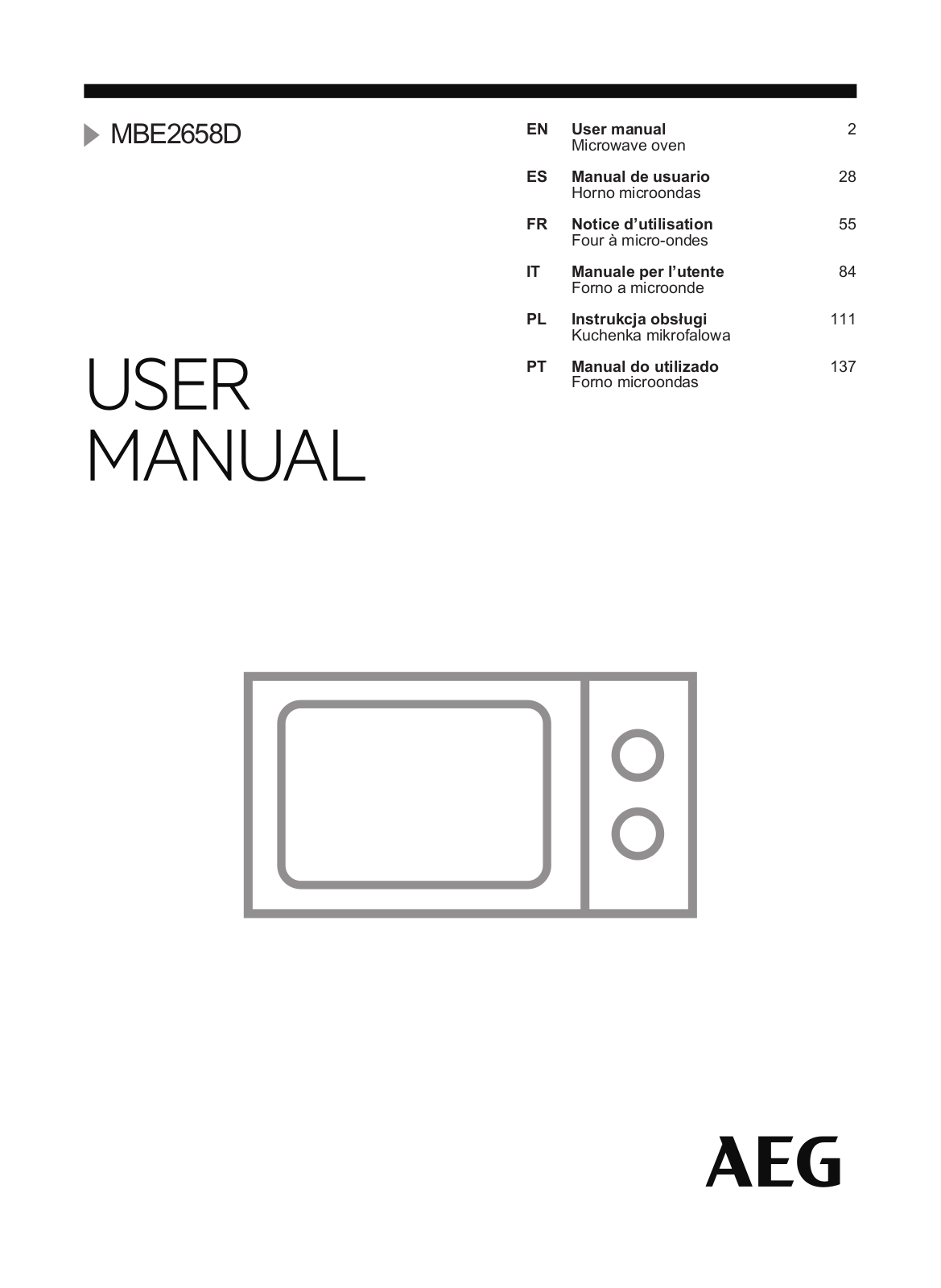 AEG MBE2658D User Manual