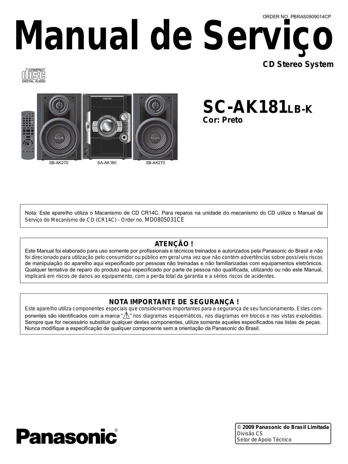 Panasonic SC-AK181 LB-K Schematic