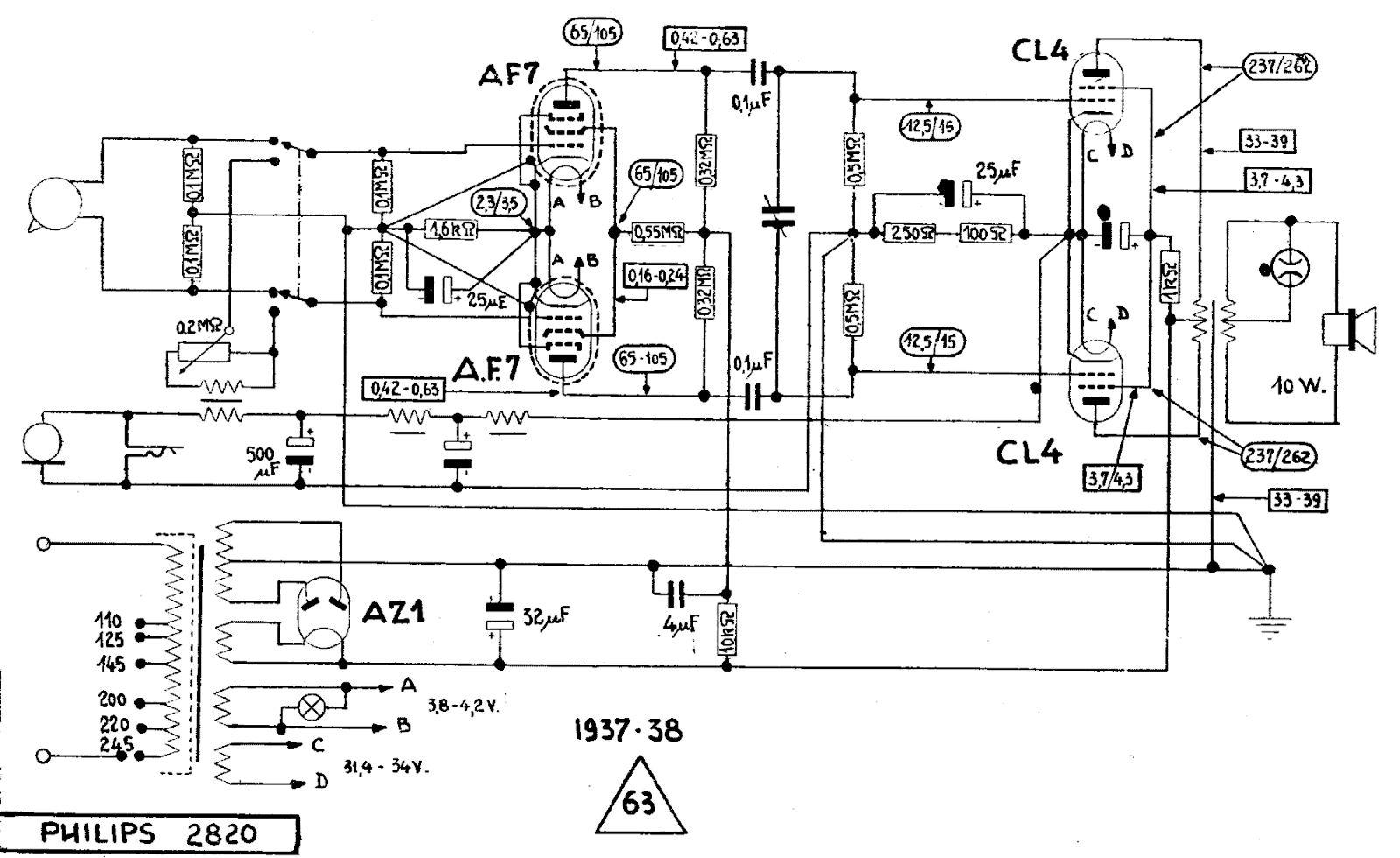 Philips 2820 Schematic