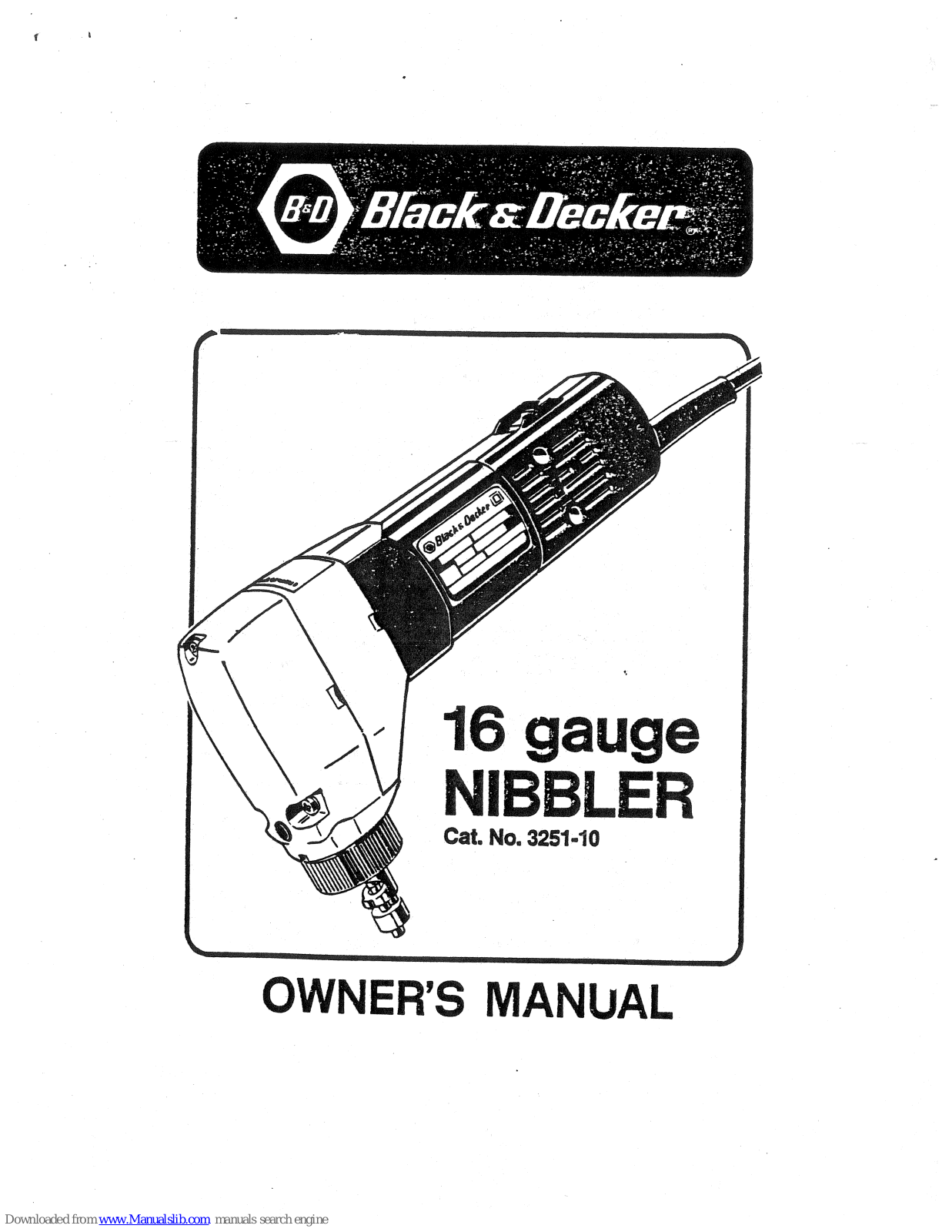 Black & Decker 3251-10 Owner's Manual