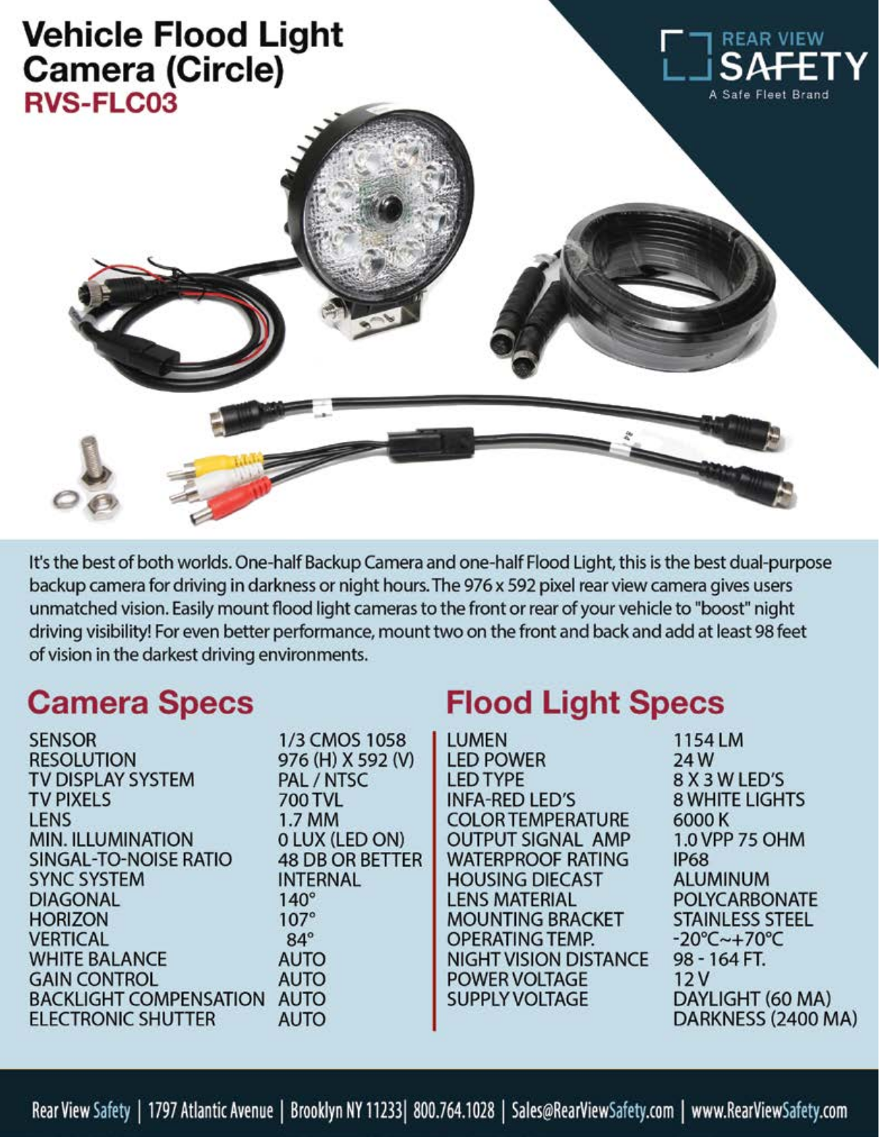 RVS Systems RVS-FLC05, RVS-FLC05-04, RVS-FLC03 Specsheet