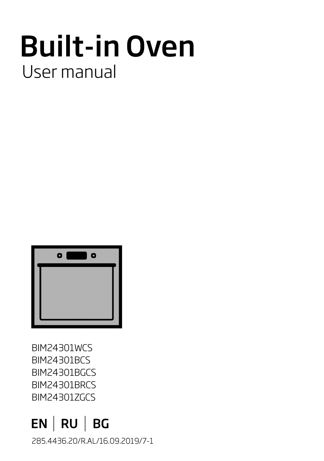 Beko BIM24301WCS, BIM24301ZGCS, BIM24301BRCS User manual