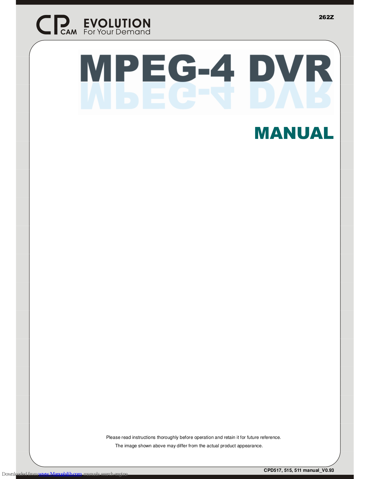 CPcam 262Z User Manual