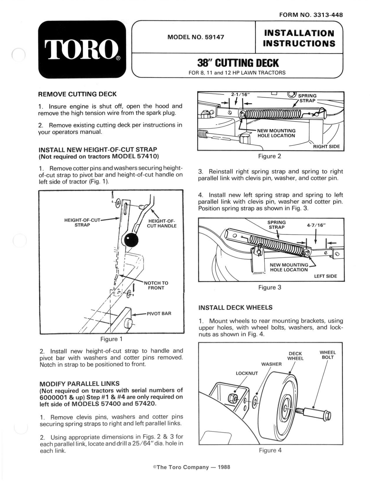 Toro 59147 Installation Instructions