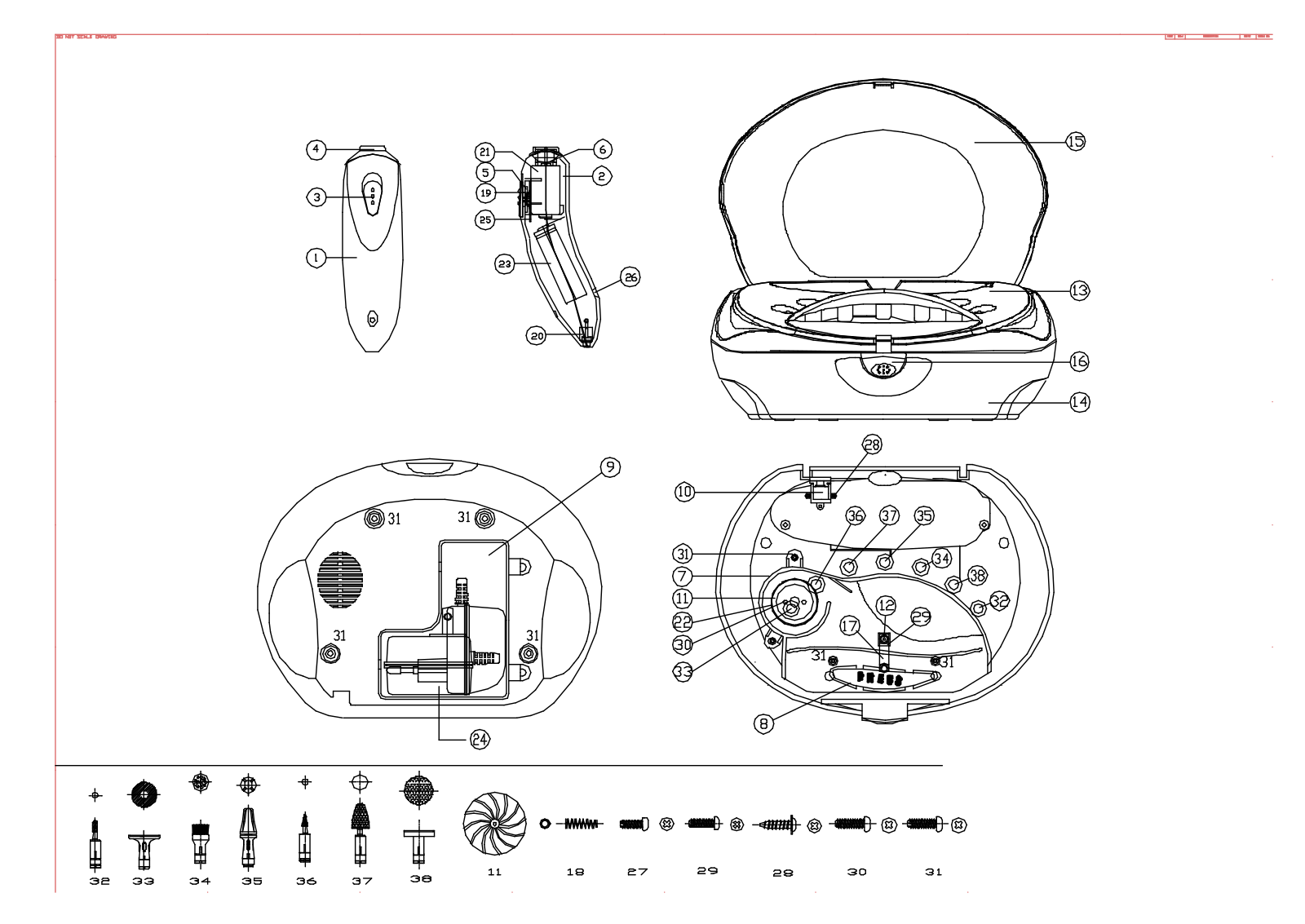 Vitek VT-2203 VIEW PARTS CIRCUIT