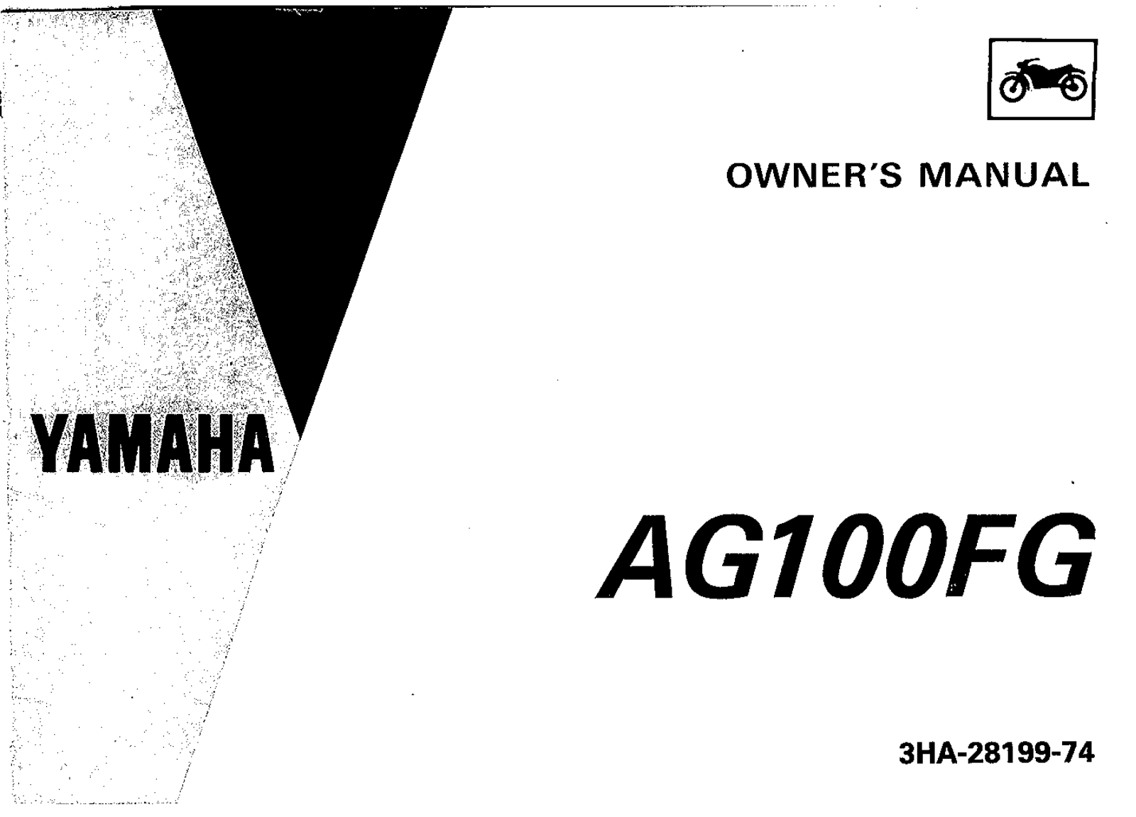 Yamaha AG100-175 FG 1995 Owner's manual