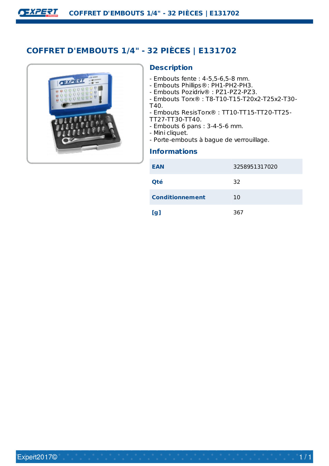 FACOM E131702 Specification - ManualMachine.com
