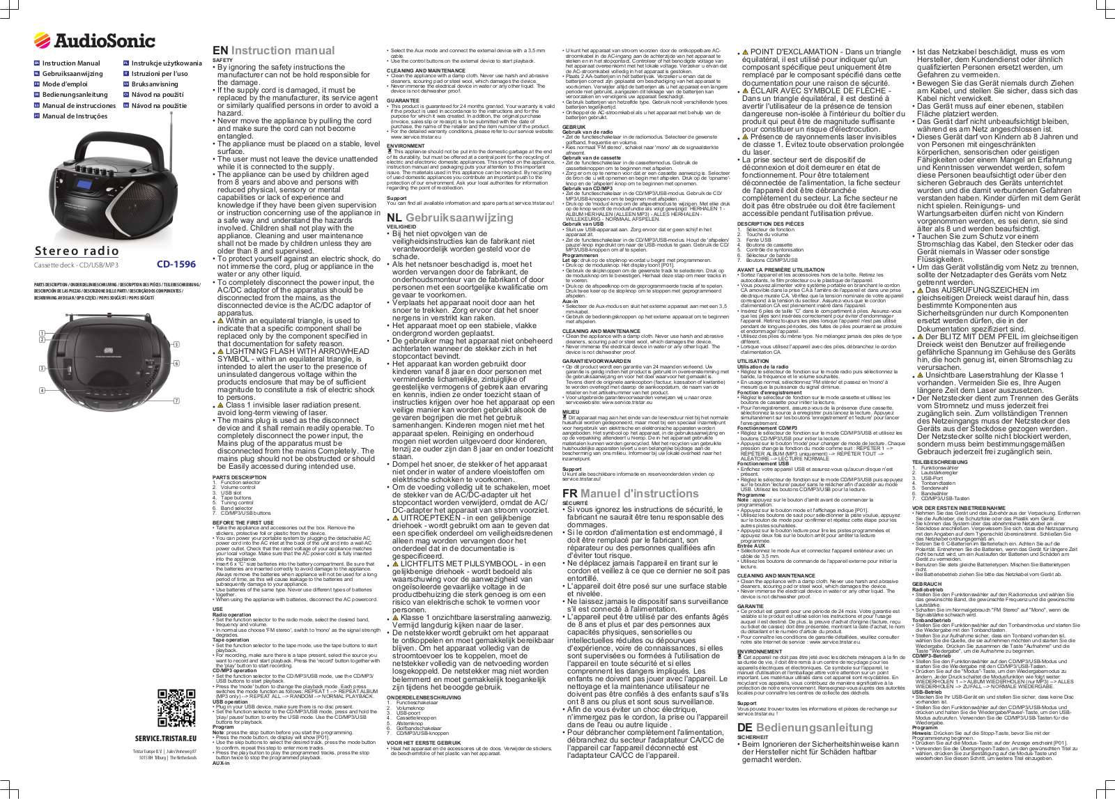 AudioSonic CD-1596 Operating Instructions - ManualMachine.com