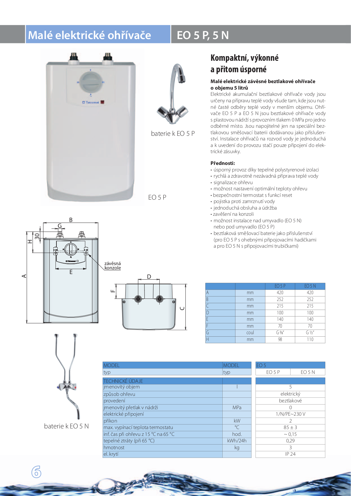 Tatramat EO 5N, EO 5P User Manual