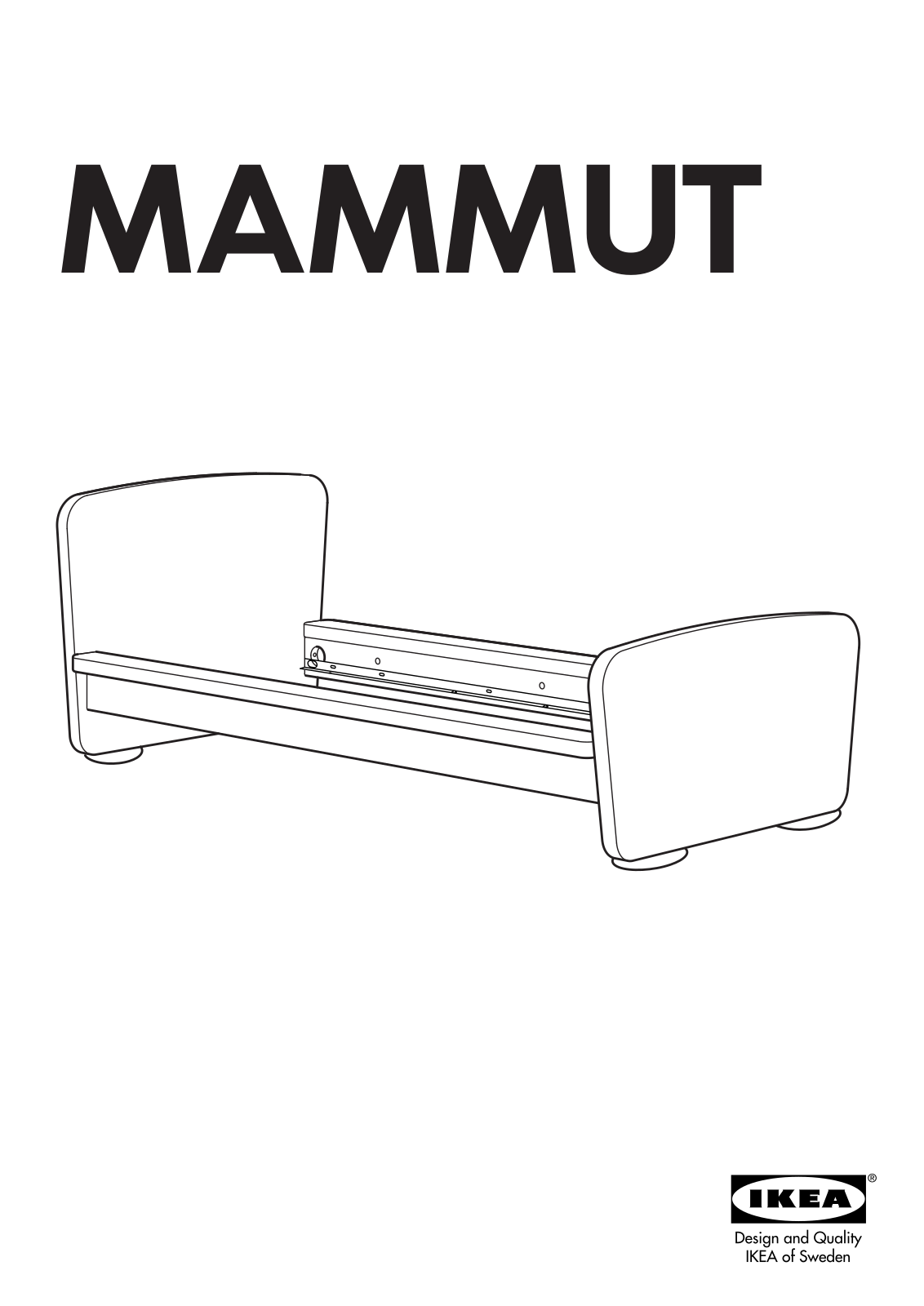 IKEA MAMMUT BED FRAME 27 1-2X63 Assembly Instruction